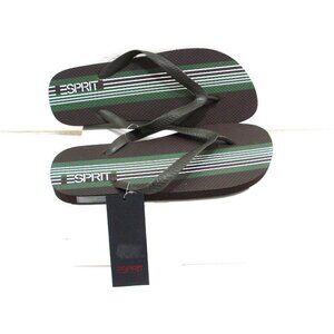 ESPRIT FINN-E Mens Flip Flop Sandals Dark Brown/Green Size 11 New